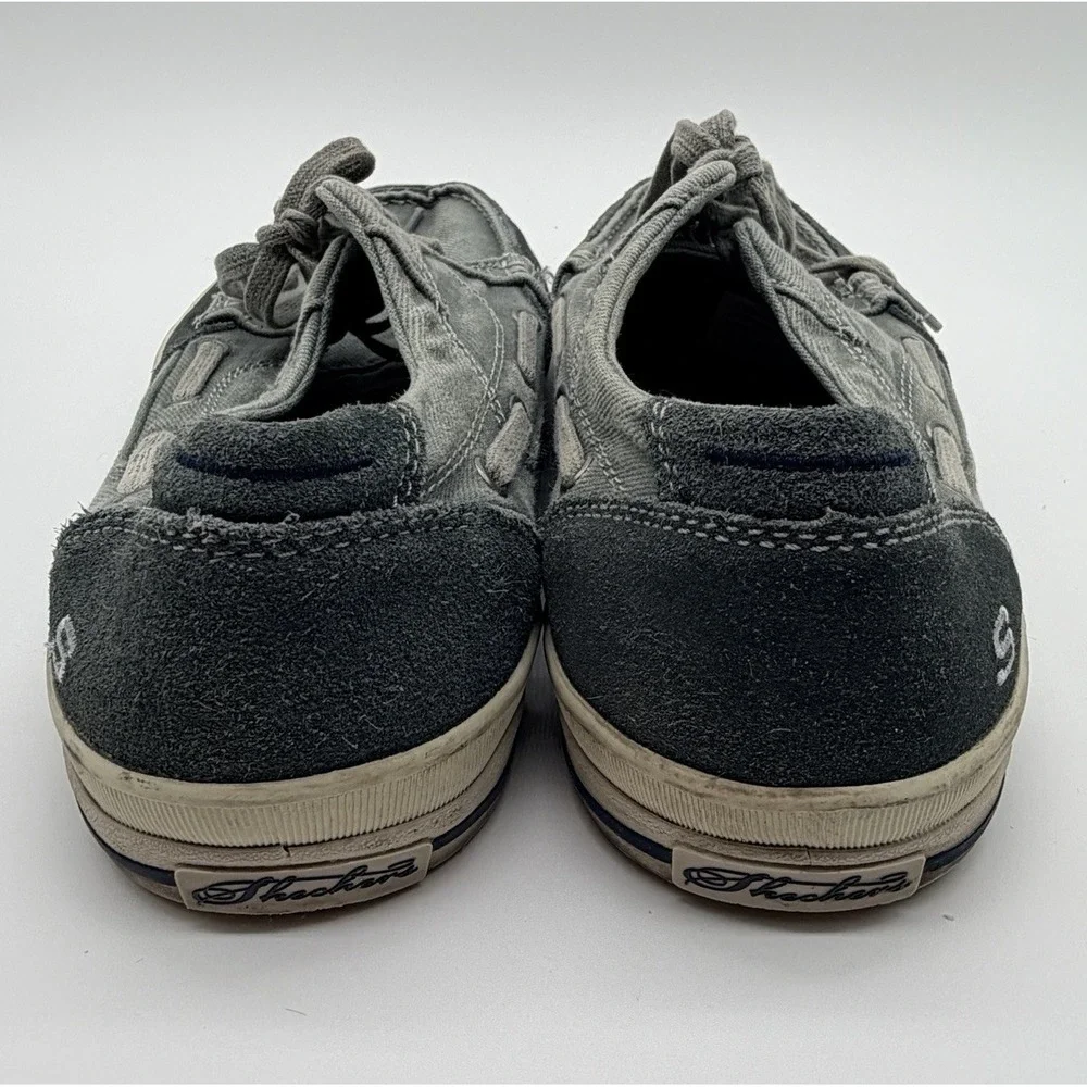Skechers Shoes Men's 11 Navy Relaxed Fit Diamondback Leroy Boat Lace Up Casual